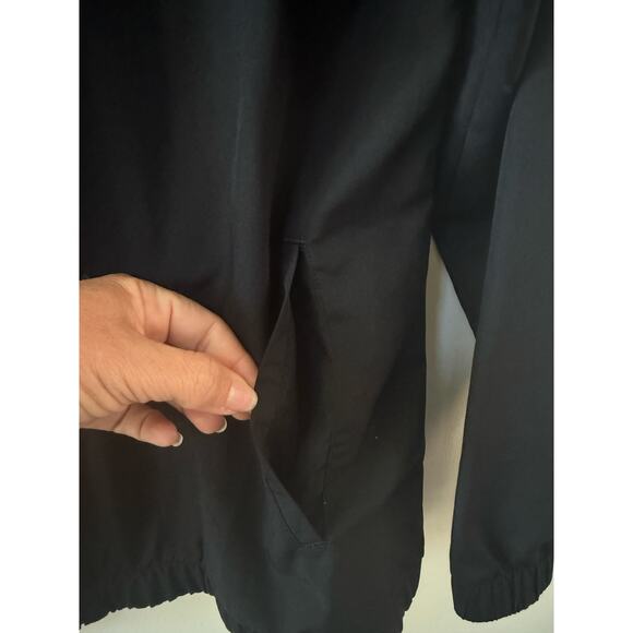 Adidas Golf Woven Womens Jacket Large Black Full Zip Pockets Lightweight Walking - Picture 6 of 12